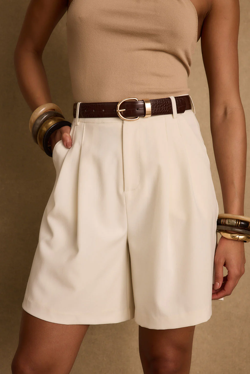Rivera Ivory Trouser Short - Image 2