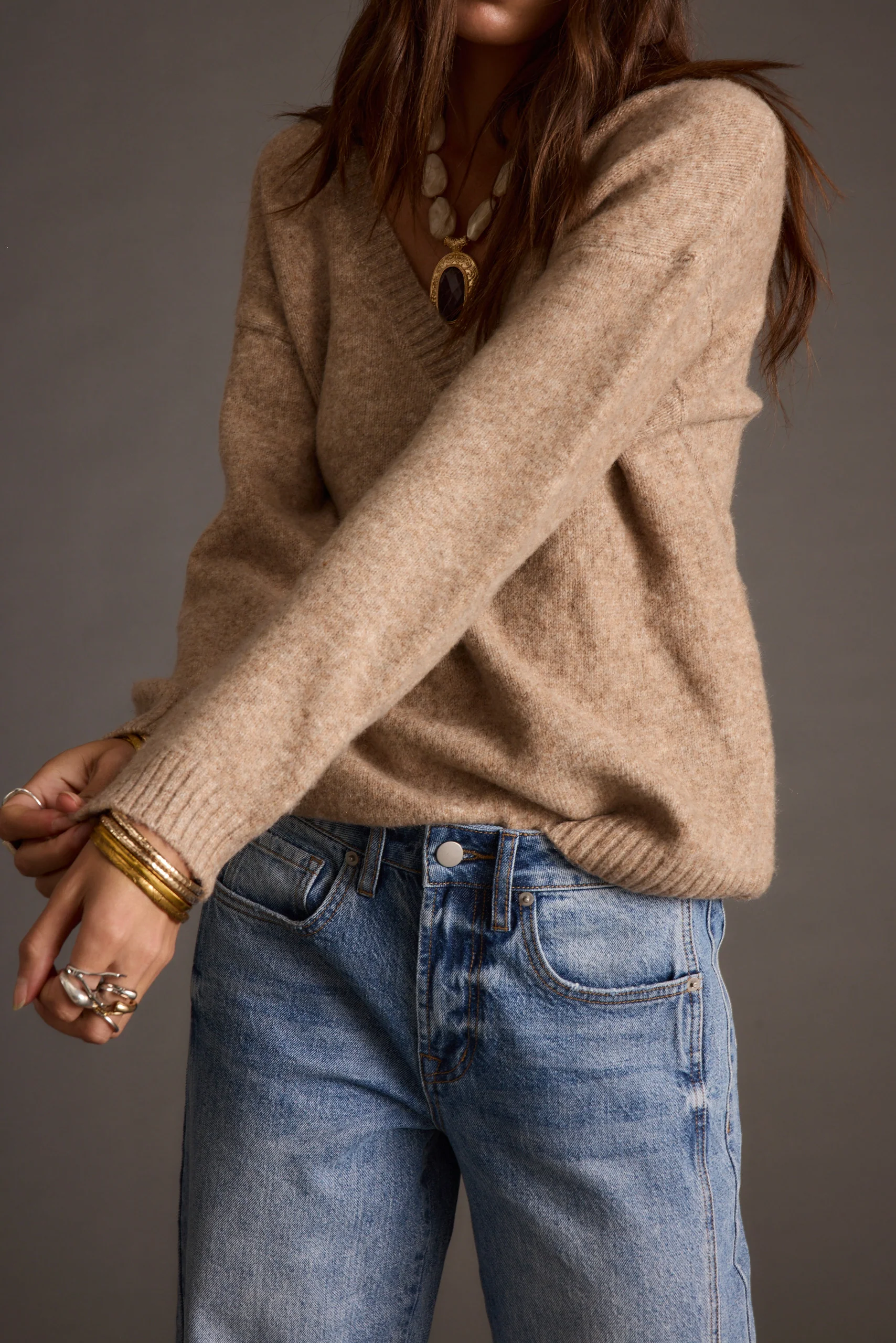 Robbyn Light Taupe Sweater - Image 2