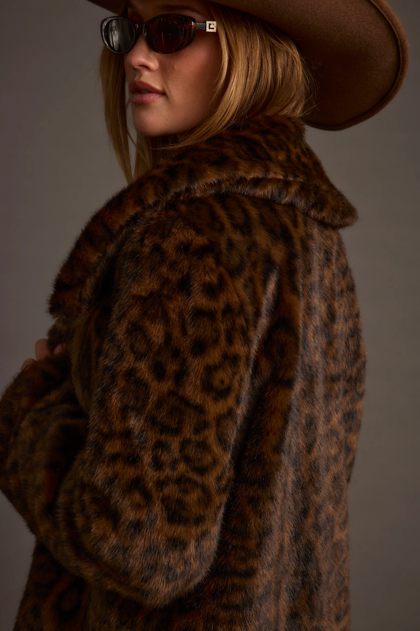 Rochelle Leopard Faux Fur Coat - Image 10
