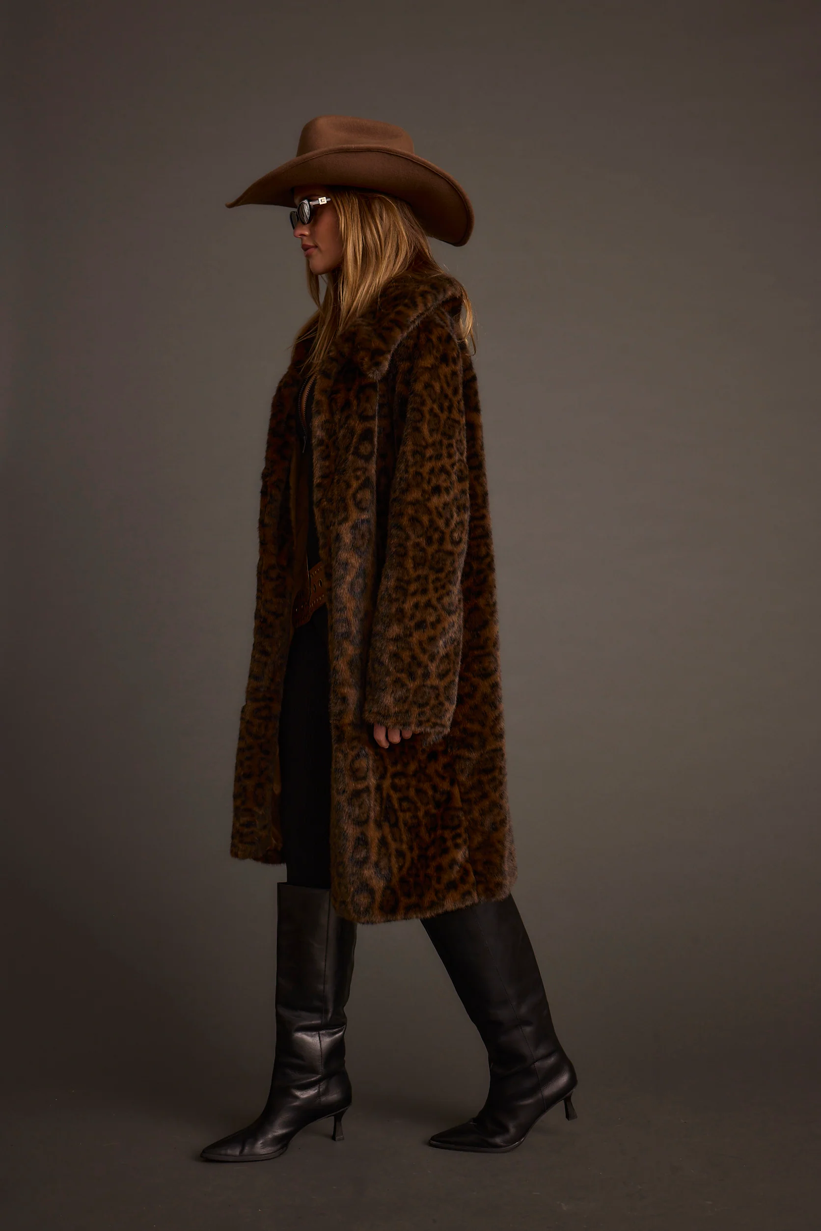Rochelle Leopard Faux Fur Coat - Image 12