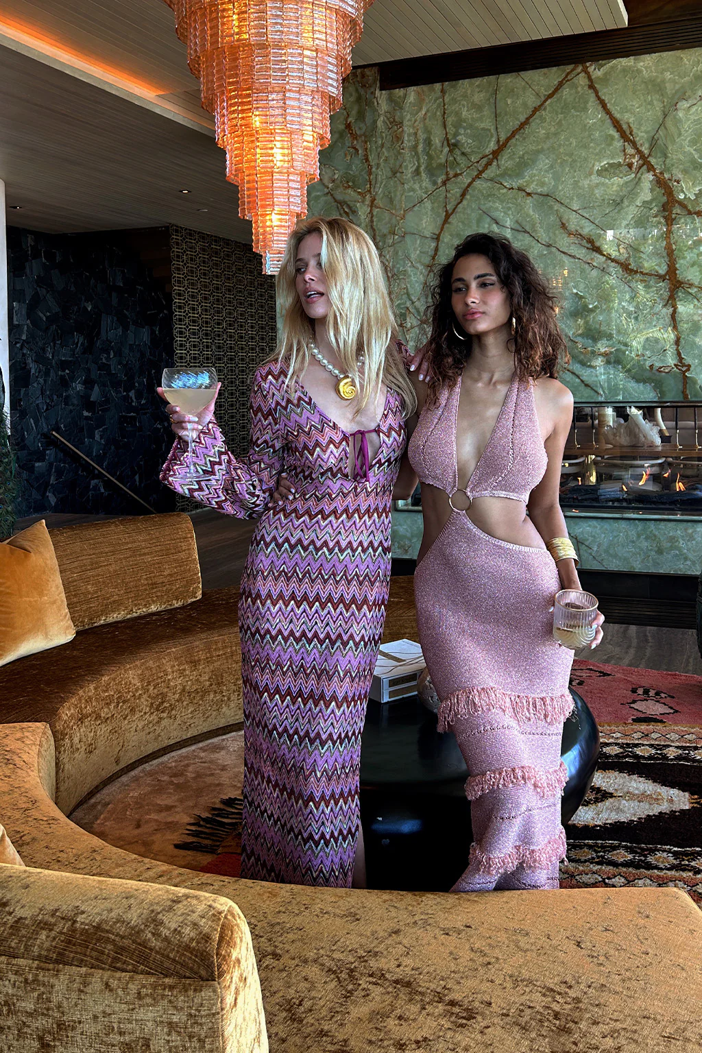 Rosado Rose Gold Lurex Midi Dress - Image 9