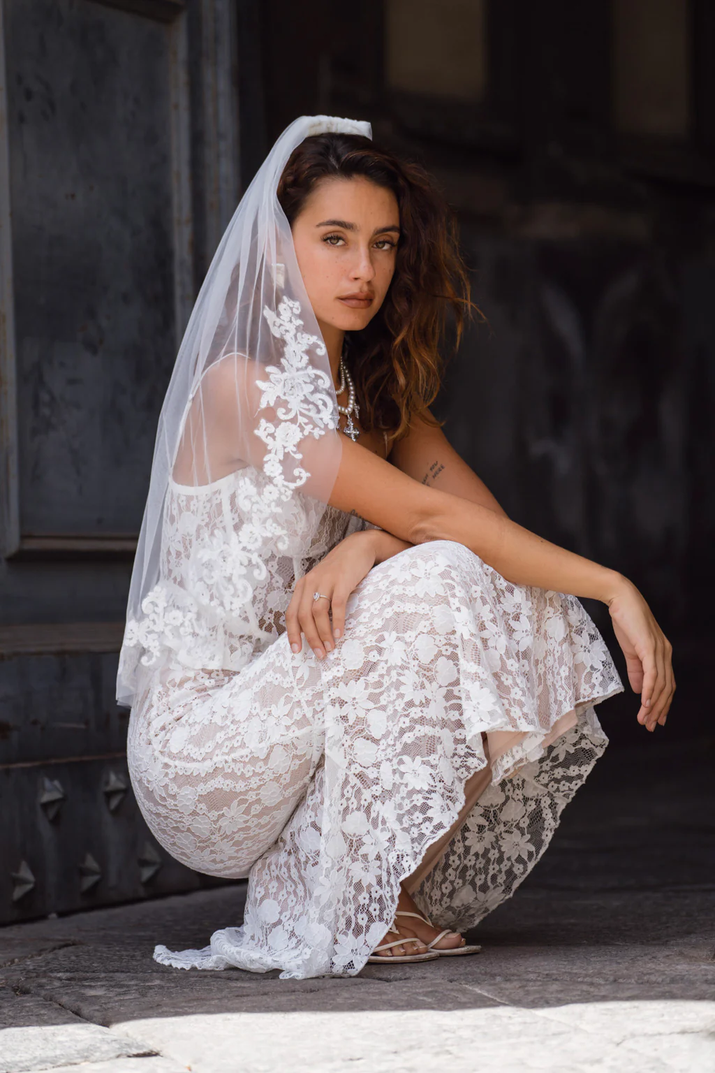 Rosemary White Lace Bustier Top - Image 3