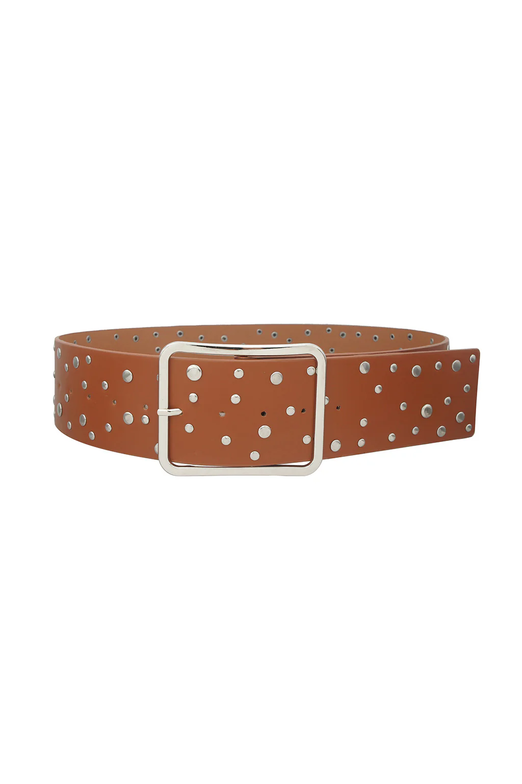 Saloon Washed Cognac Studded Belt - Image 2