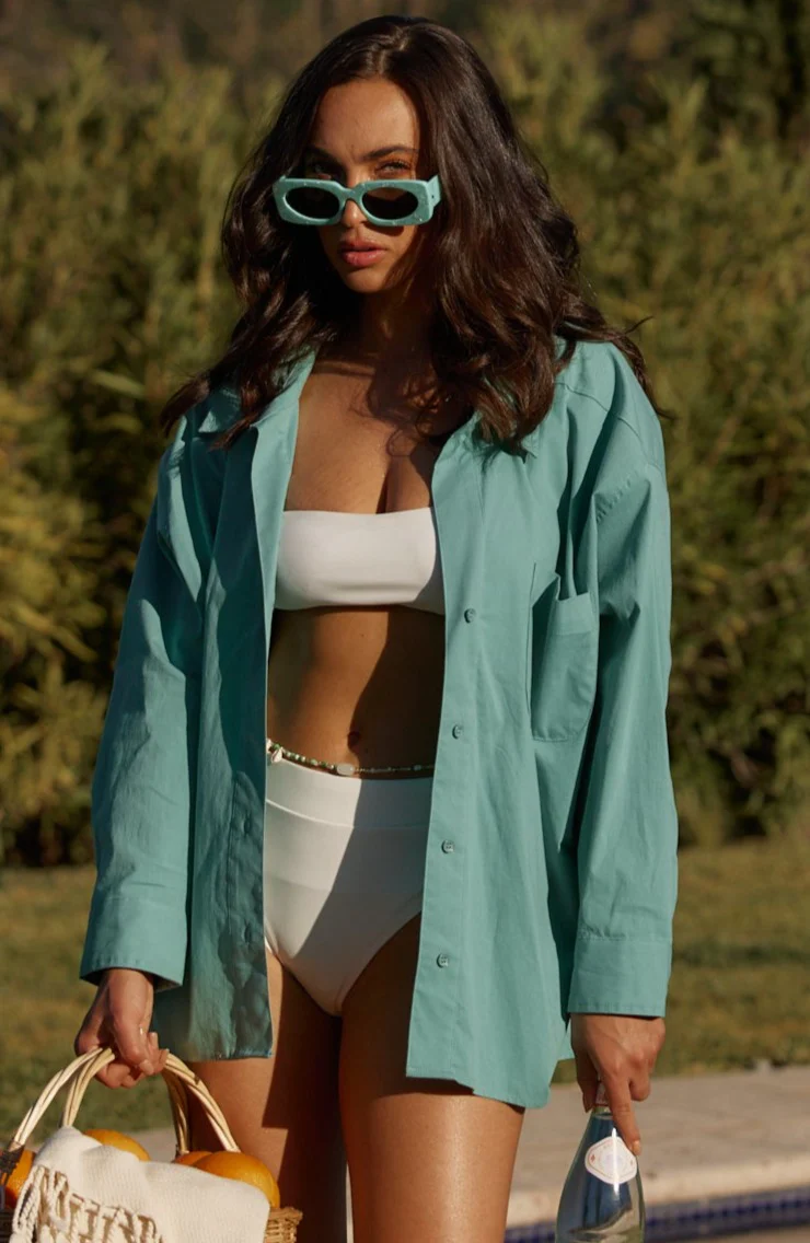 Serpentine Green & White Marble Sunglasses - Image 3