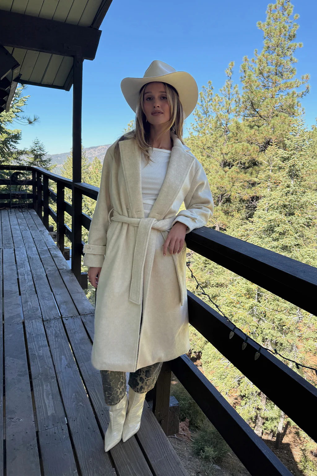 Sinclair Ivory Belted Coat - Image 8
