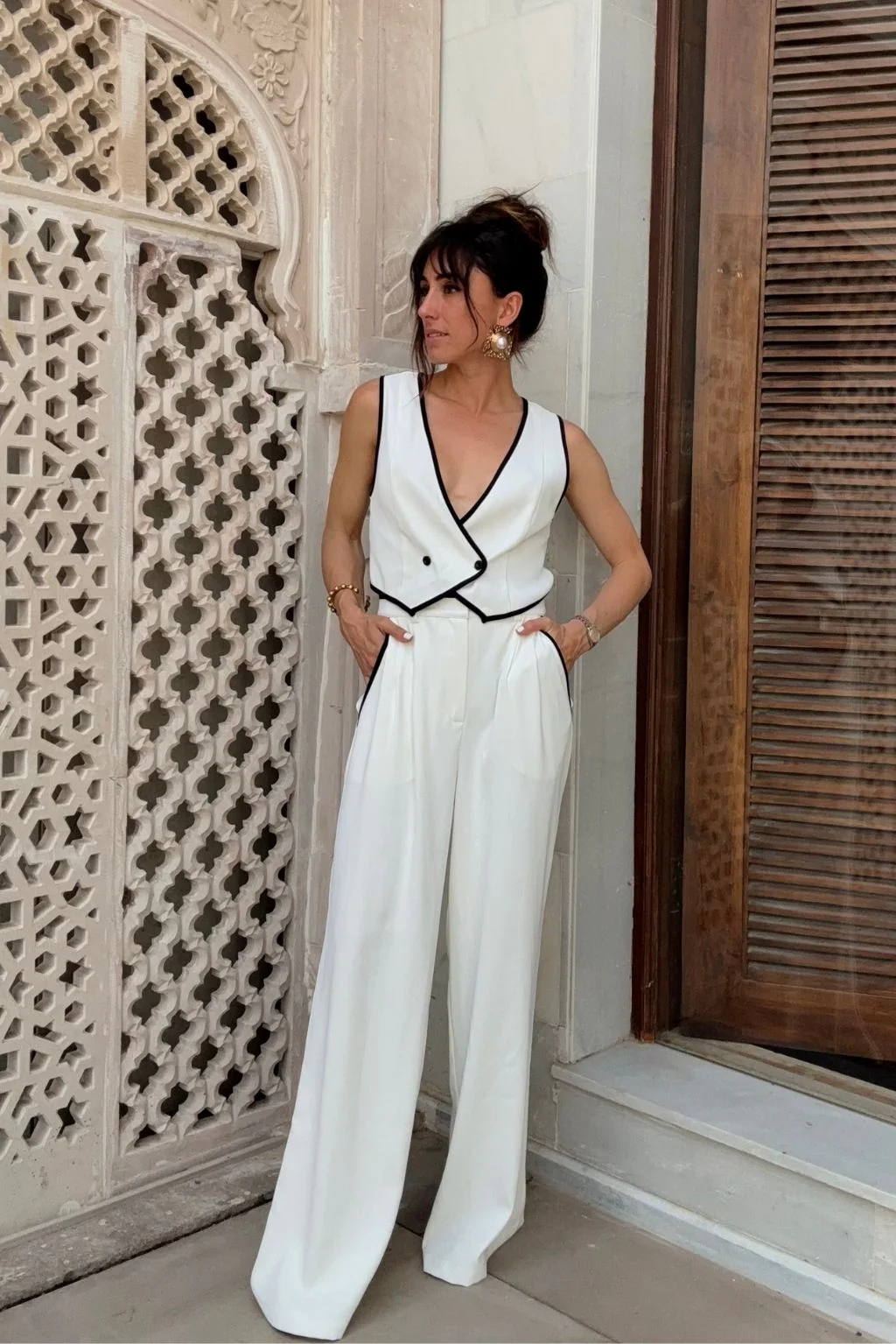 Skylar White Trousers - Image 9