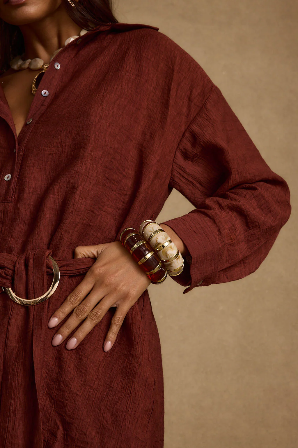 Soreya Resin and Gold Bangles - Image 4