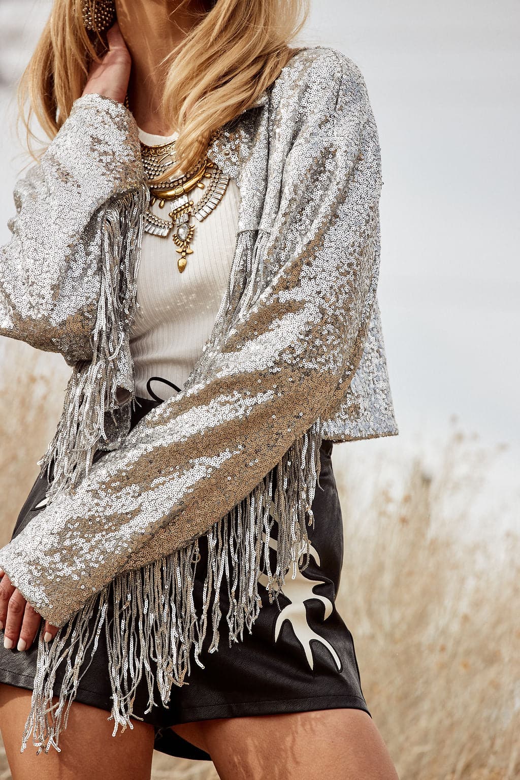Star Crossed Sequin Fringe Jacket - Image 8