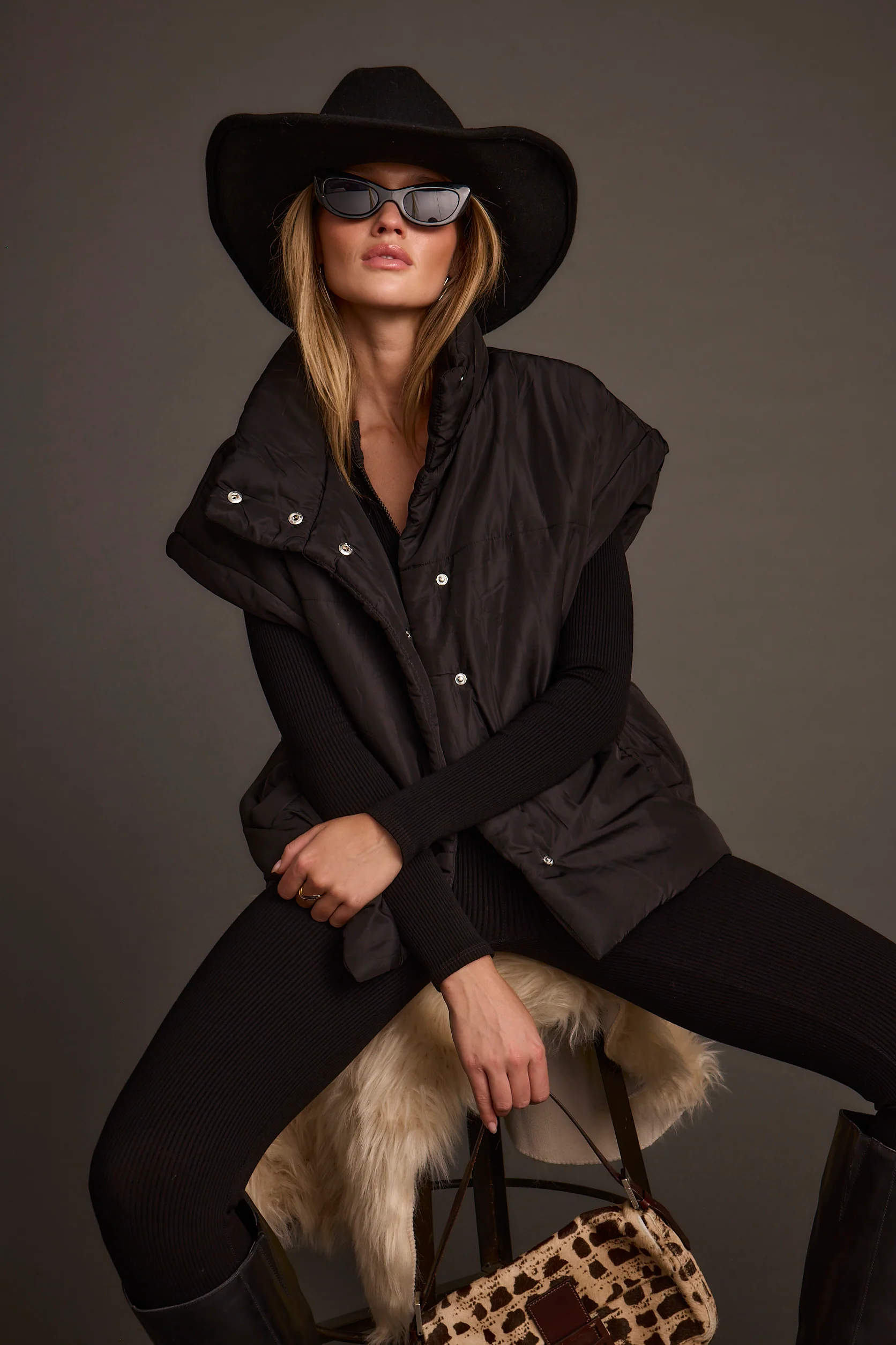 Summit Black Puffer Vest - Image 8