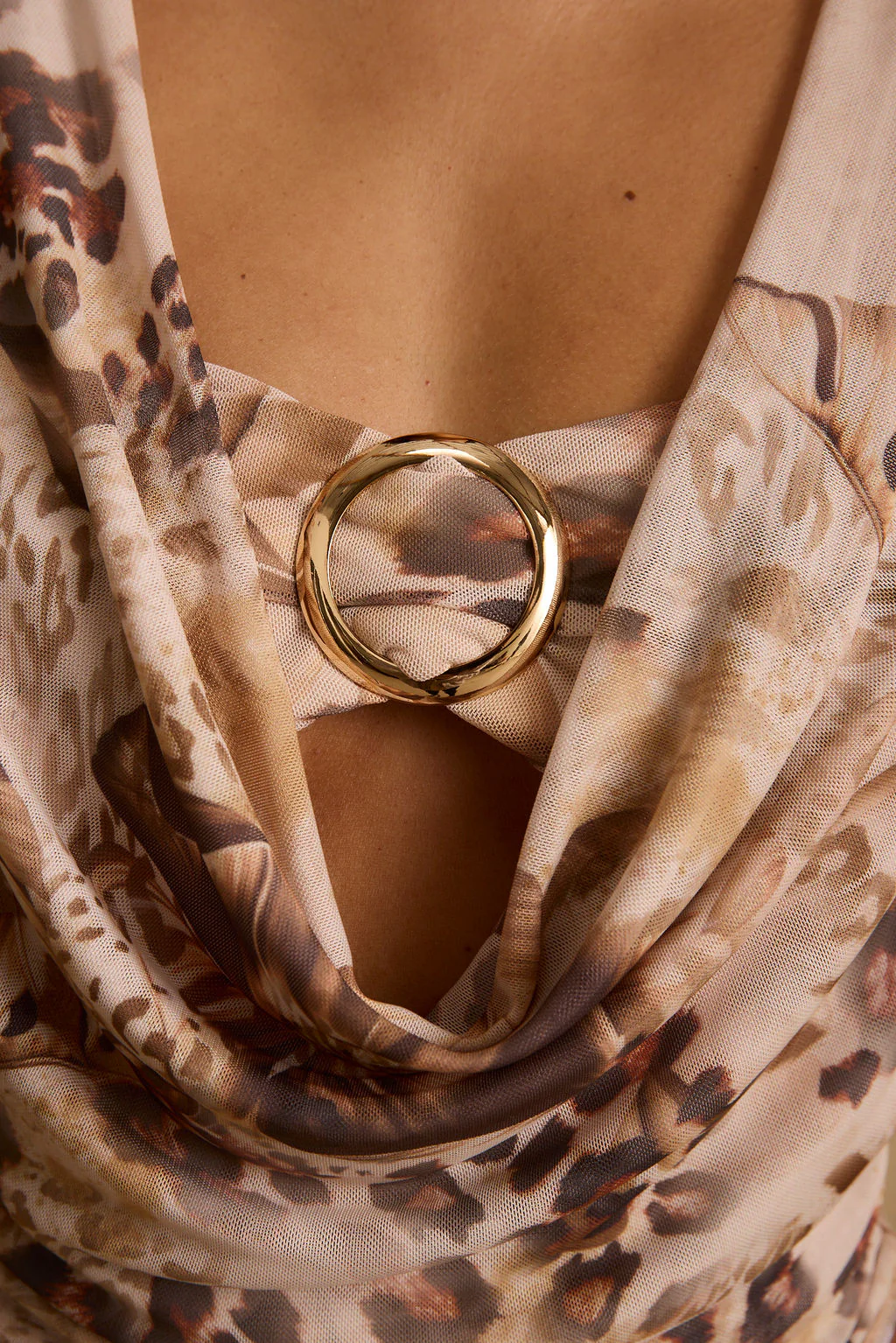 Sundown Animal Cowl Neck Blouse - Image 6
