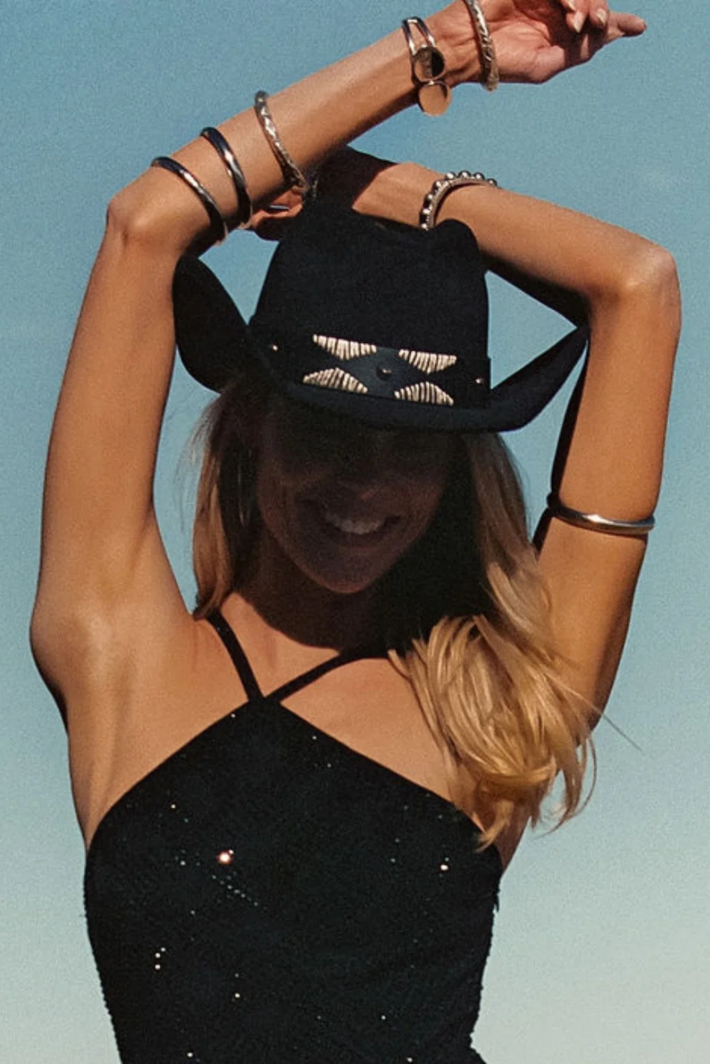 Talon Black Suede Cowboy Hat - Image 2