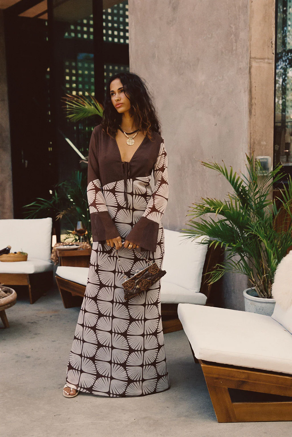 Thea Block Print Maxi Dress - Image 2