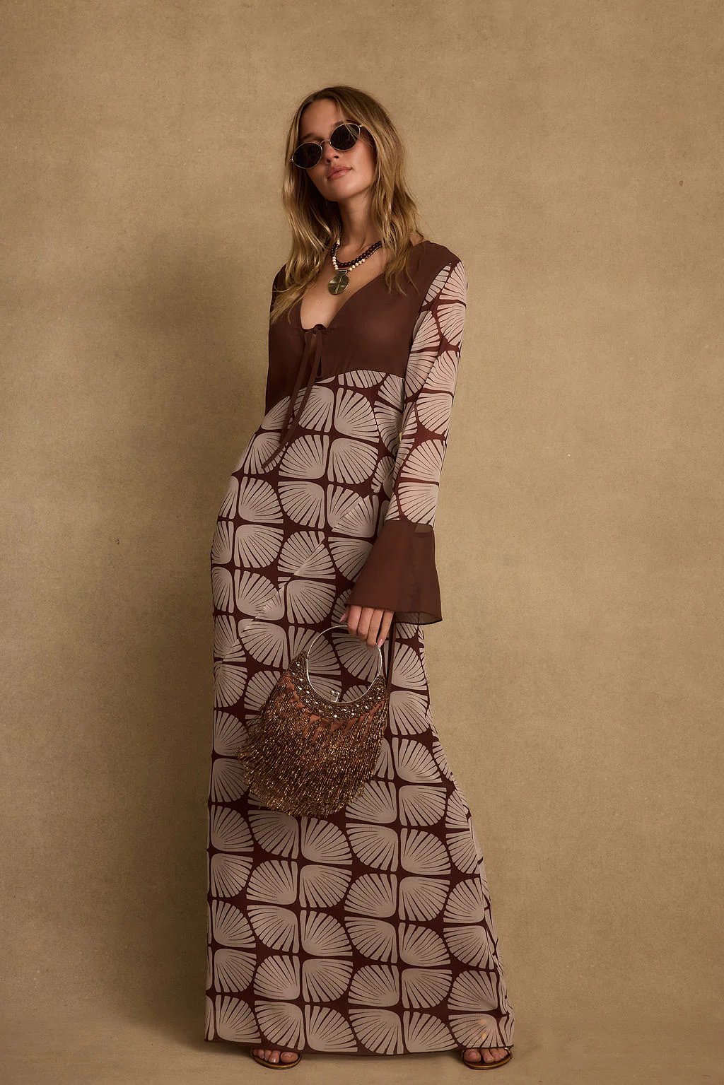 Thea Block Print Maxi Dress - Image 9