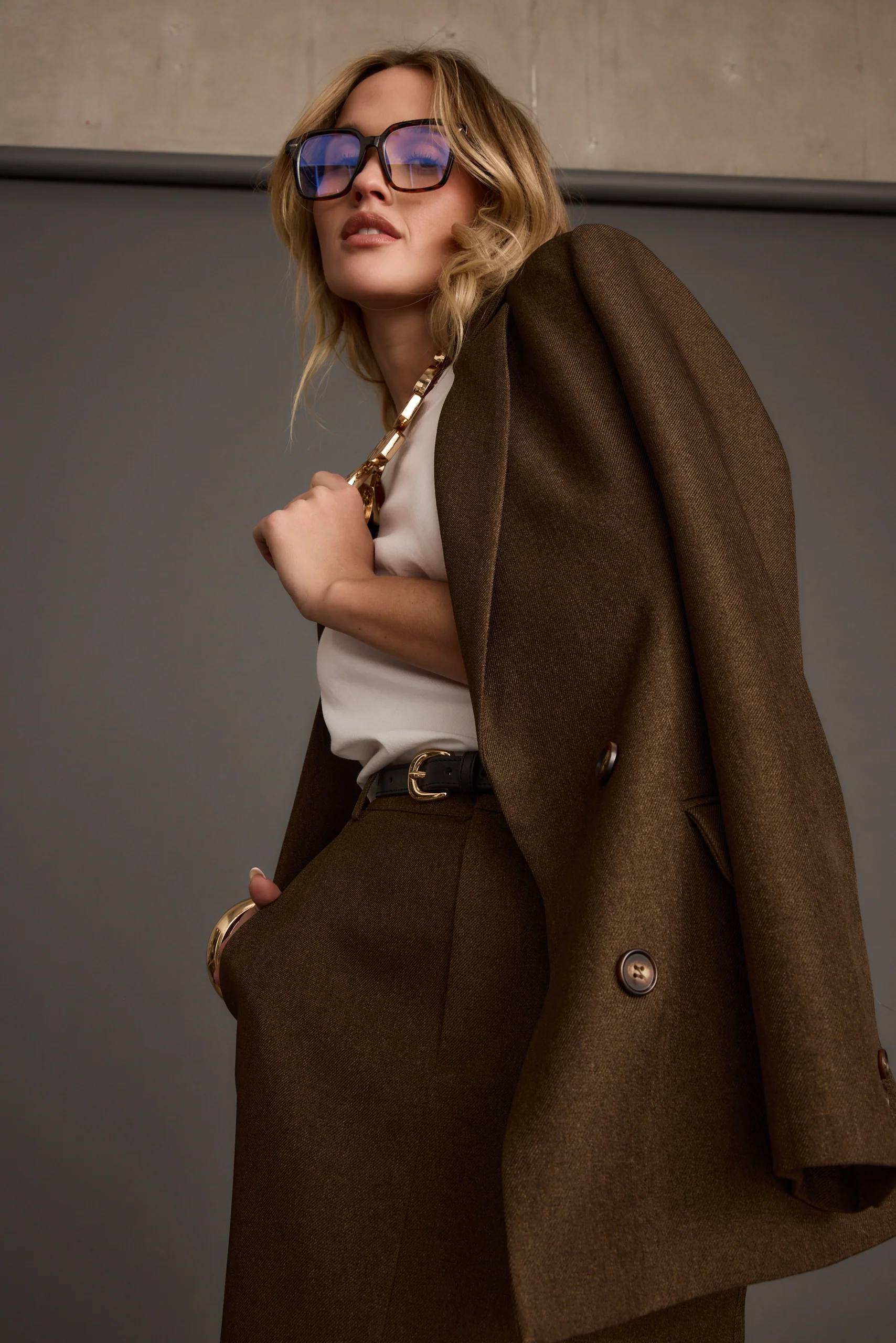 Tory Mocha Twill Blazer - Image 10