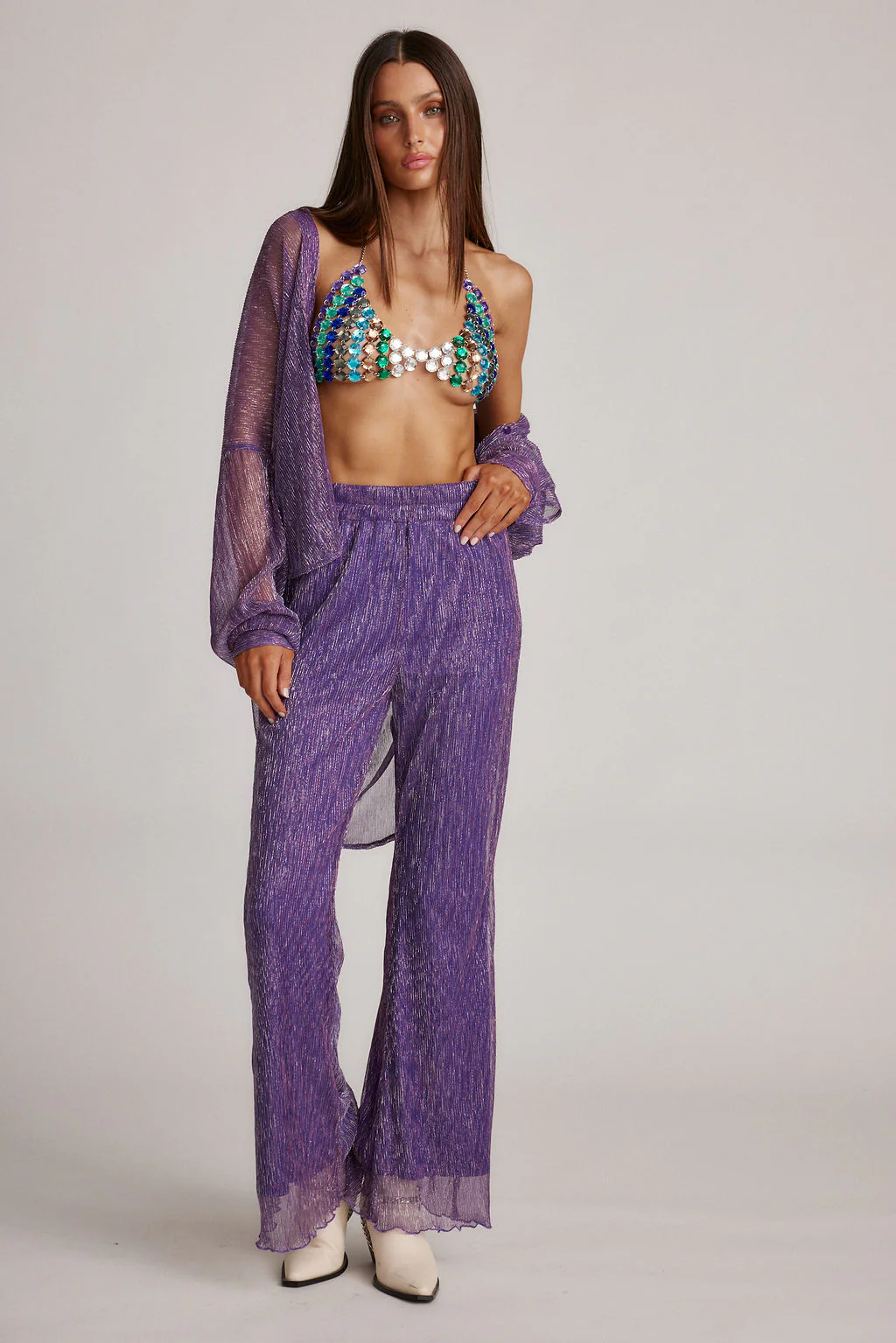 Victoria Purple Pull On Pants - Image 7