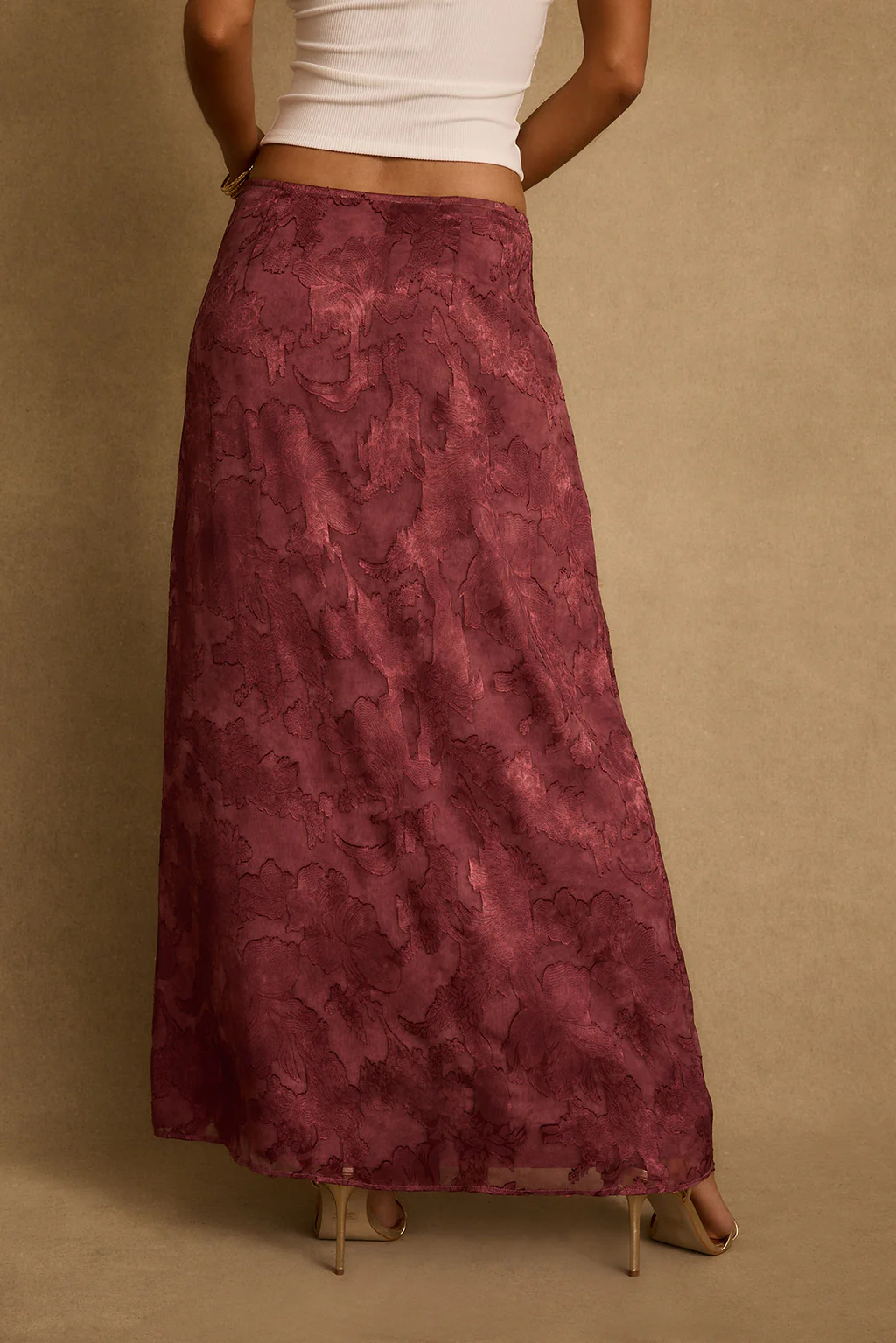 Waverly Mulberry Maxi Skirt - Image 4